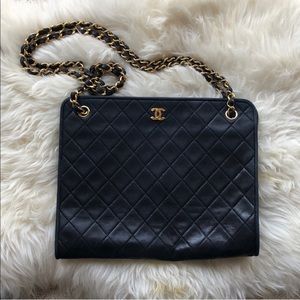 Vintage Black CHANEL Shoulder Bag